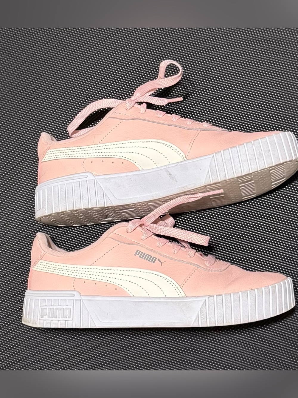 Puma Women's Pink and Cream Low-Top Sneakers